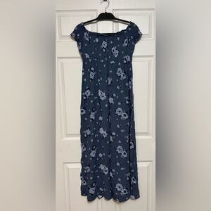 SO Blue Floral Maxi Dress